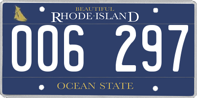 RI license plate 006297