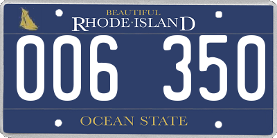 RI license plate 006350