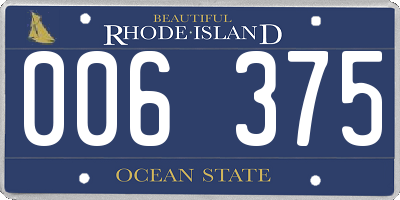 RI license plate 006375