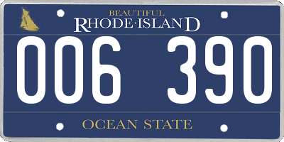 RI license plate 006390