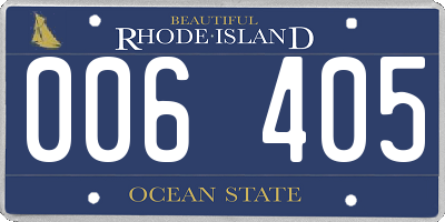 RI license plate 006405