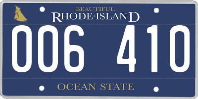 RI license plate 006410