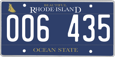 RI license plate 006435