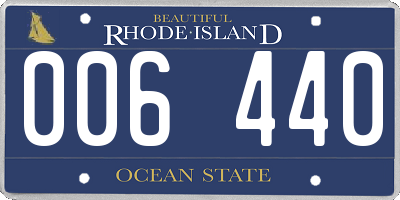 RI license plate 006440