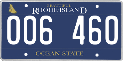 RI license plate 006460