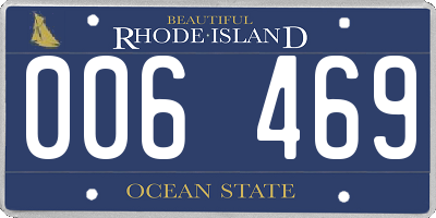 RI license plate 006469