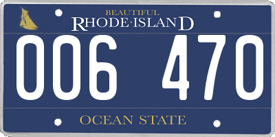 RI license plate 006470