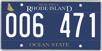 RI license plate 006471