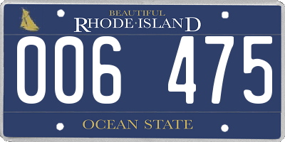 RI license plate 006475