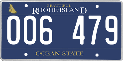 RI license plate 006479