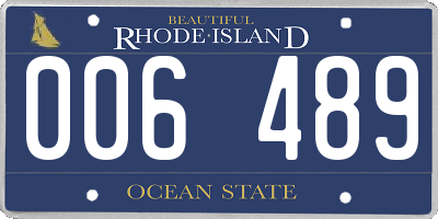 RI license plate 006489