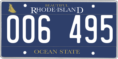 RI license plate 006495