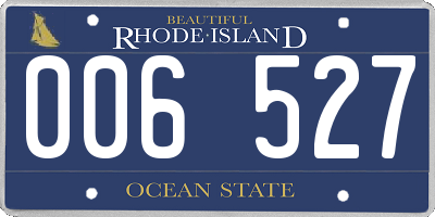 RI license plate 006527