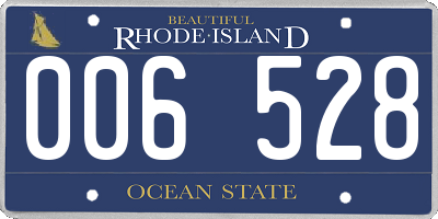 RI license plate 006528