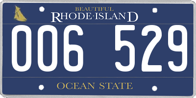 RI license plate 006529