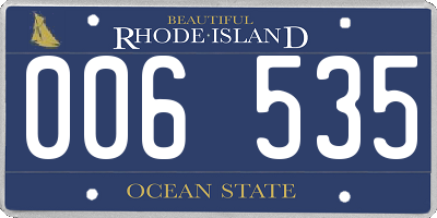 RI license plate 006535