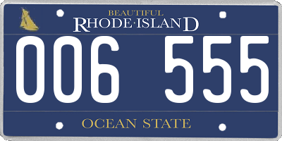 RI license plate 006555