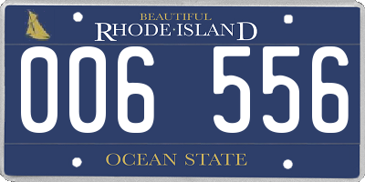 RI license plate 006556