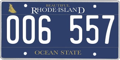 RI license plate 006557