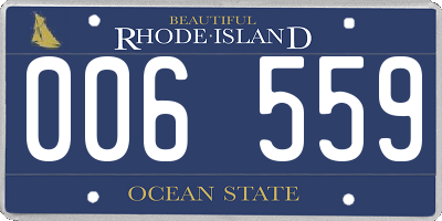 RI license plate 006559