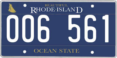 RI license plate 006561