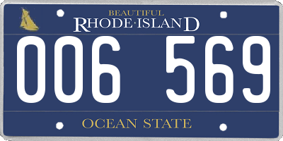 RI license plate 006569