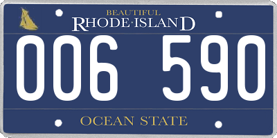 RI license plate 006590