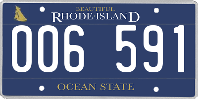 RI license plate 006591