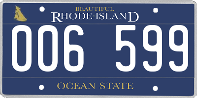 RI license plate 006599