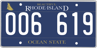 RI license plate 006619
