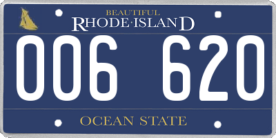 RI license plate 006620