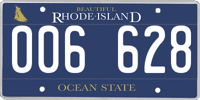 RI license plate 006628