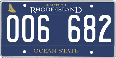 RI license plate 006682