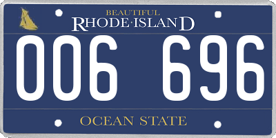 RI license plate 006696