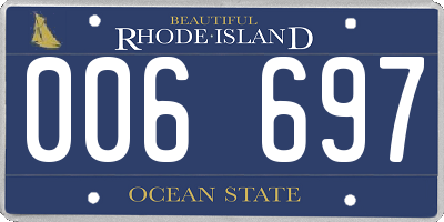 RI license plate 006697