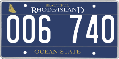 RI license plate 006740