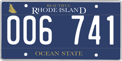 RI license plate 006741