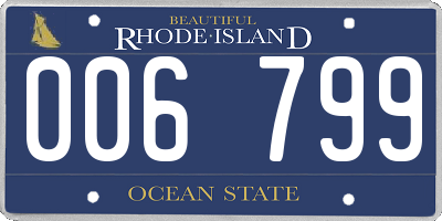 RI license plate 006799