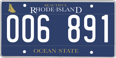 RI license plate 006891