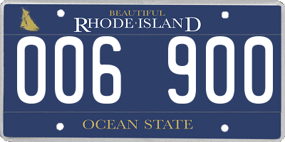 RI license plate 006900