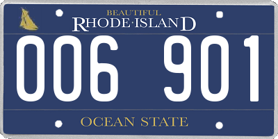 RI license plate 006901
