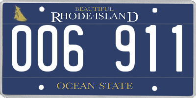 RI license plate 006911