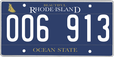 RI license plate 006913