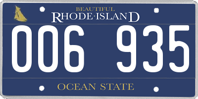 RI license plate 006935