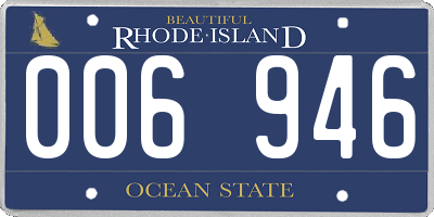 RI license plate 006946