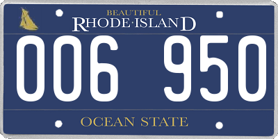 RI license plate 006950