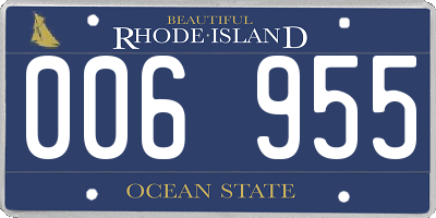 RI license plate 006955