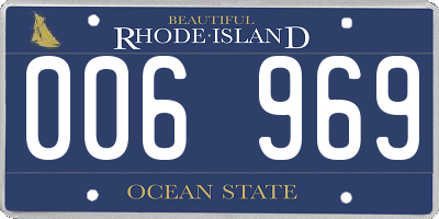RI license plate 006969