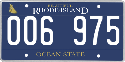 RI license plate 006975