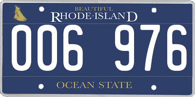 RI license plate 006976